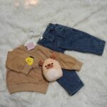 Roztomilý dětský komplet s džínami 🍋👶✨